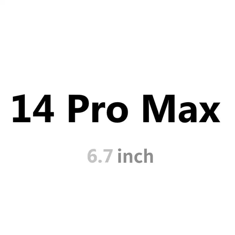 the text 14 pro max is shown in black on a white background