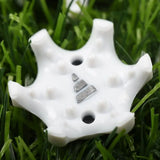 a white starfish in the grass