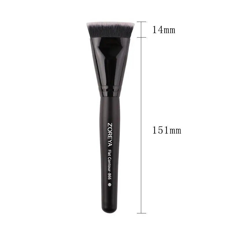 the large powder brush is shown with the measurements of the brush