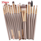 15 pcs makeup brush set with case