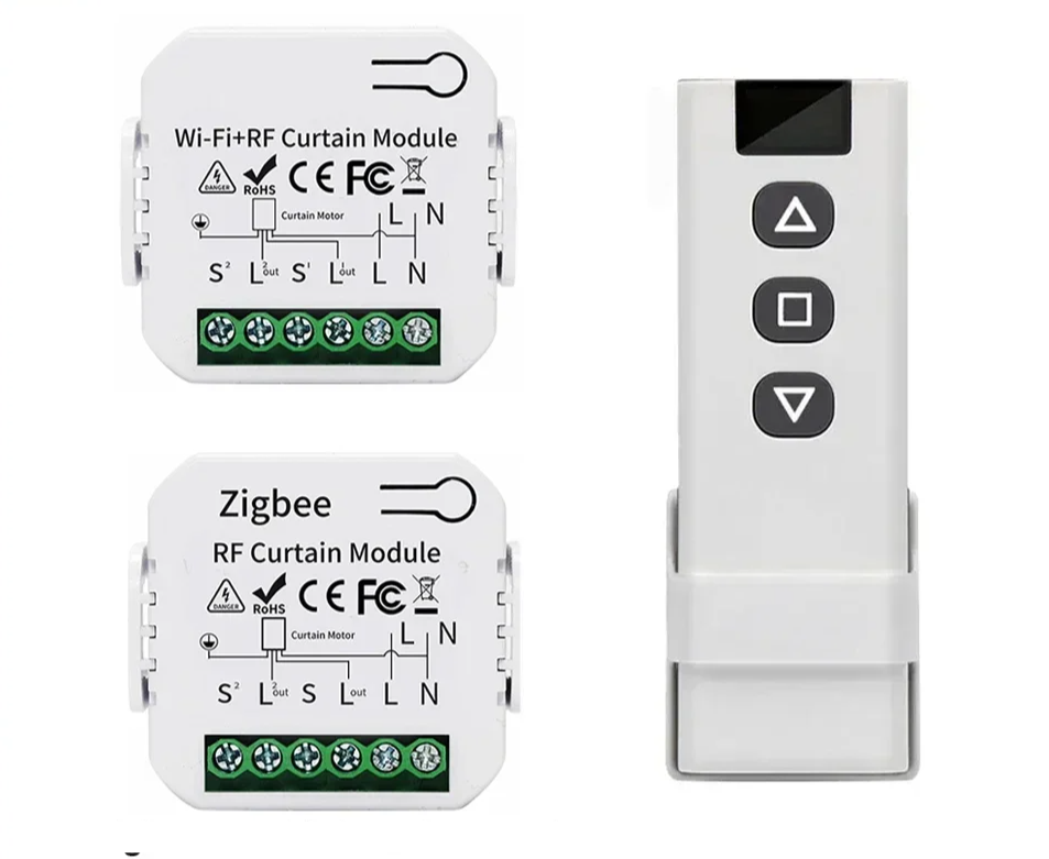 Tuya Zigbee Smart Curtain Switch Control Module - Wifi Blinds Shutter Motor Control via SmartLife Google Alexa Apps