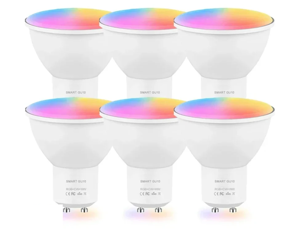 Tuya Zigbee Smart Wireless LED Bulbs GU10 - RGB Dimmable WiFi Device Control via SmartLife Google Alexa Apps