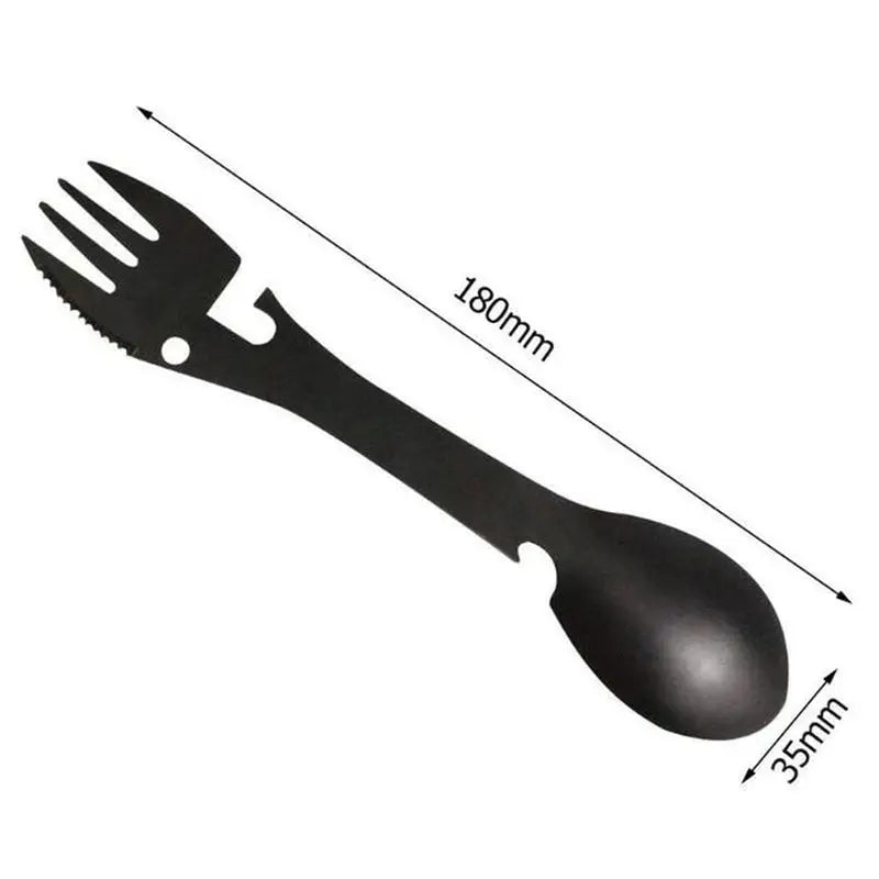 a close up of a fork and spoon with measurements