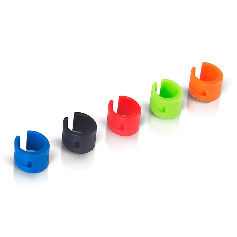 a set of four plastic rings