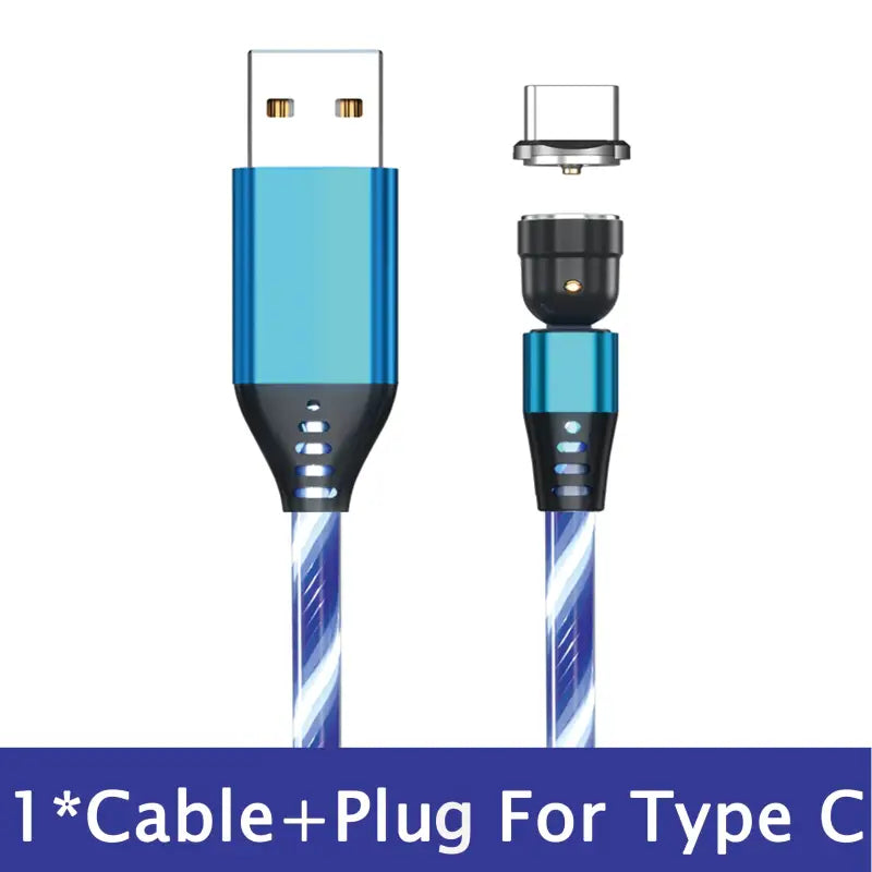 a close up of a blue cable with a white and black stripe