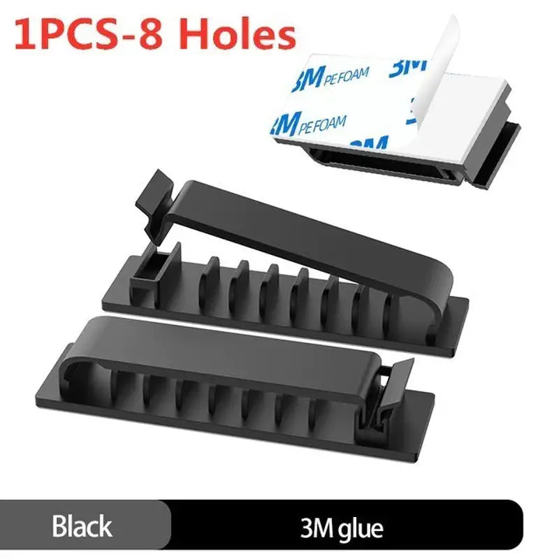 a pair of black plastic clips for the ipad