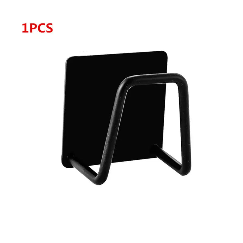 a black tablet stand with a white background