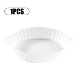 a white paper pie pan with a white background