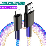 a pair of usb cable with a blue and yellow braid