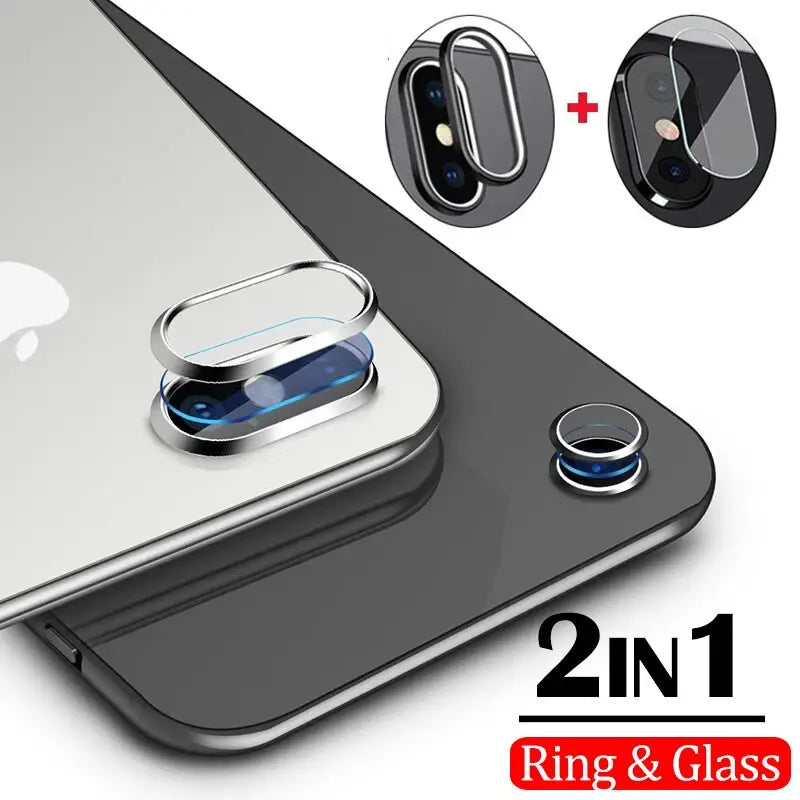 2 in 1 ring and glass for iphone 11