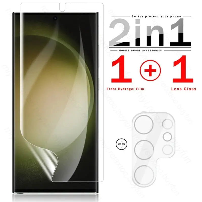 2 in 1 tempered screen protector for samsung galaxy s10