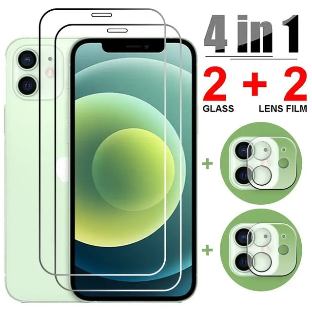 2 in 1 tempered screen protector for iphone 11