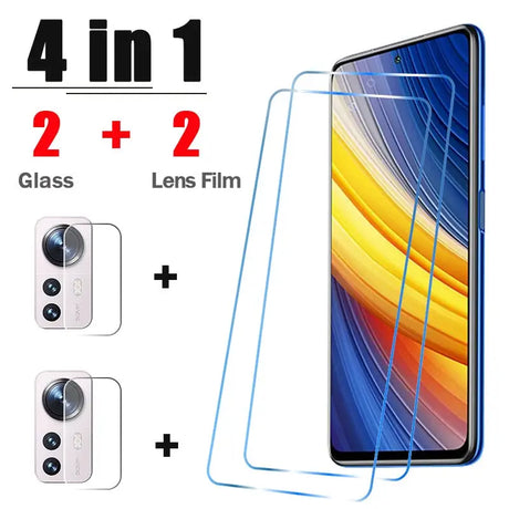 2 in 1 tempered screen protector for xiao redmi note 7 pro