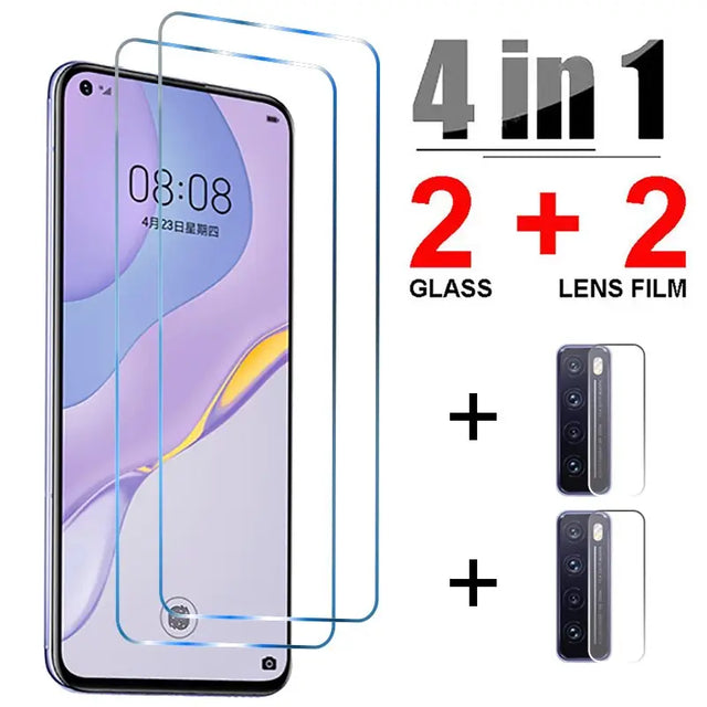 2 in 1 tempered screen protector for iphone x