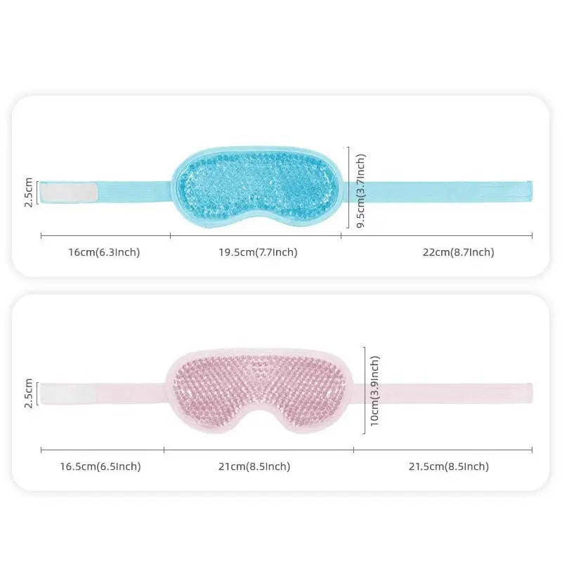 the sleep mask is shown in two different colors