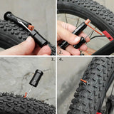 a bicycle tire repair tool is used to fix the tire