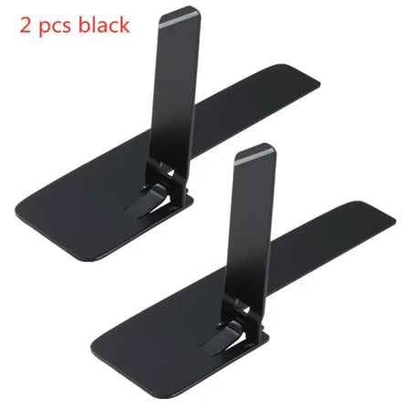 2 pcs black metal bookends for laptops