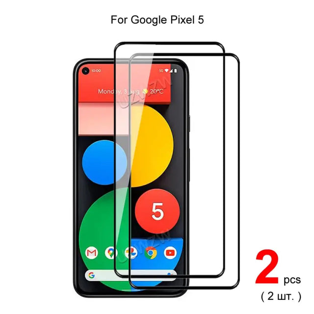 2 pack tempered screen protector for google pixel 5