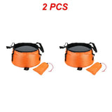 2 pcs orange waterproof backpack bag