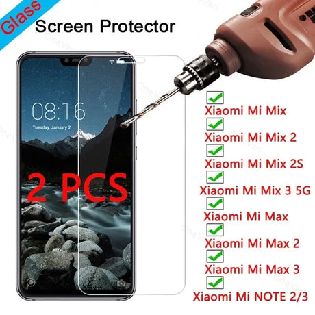 2 pcs tempered screen protector for xiaomi mix 2 / 2 / 3 / 5 / 6 / 7 / 8 / 9 / pro / pro