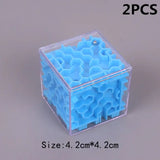 a small plastic cube with a blue plastic cover