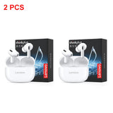 2 pack lenovo tws - 100 wireless earphones with mic and remote control
