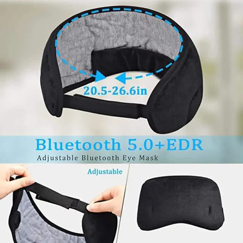 the bluetooth eye mask is shown with the bluetooth logo