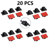 a set of 20 pcs red plastic cable clips for cable and cable
