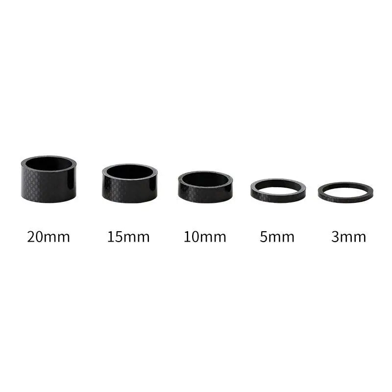 a set of three black rubber rings