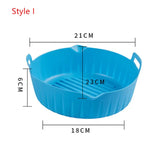 a blue plastic bowl with measurements