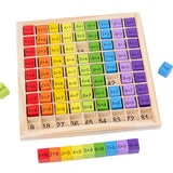 a wooden counting board with colorful numbers