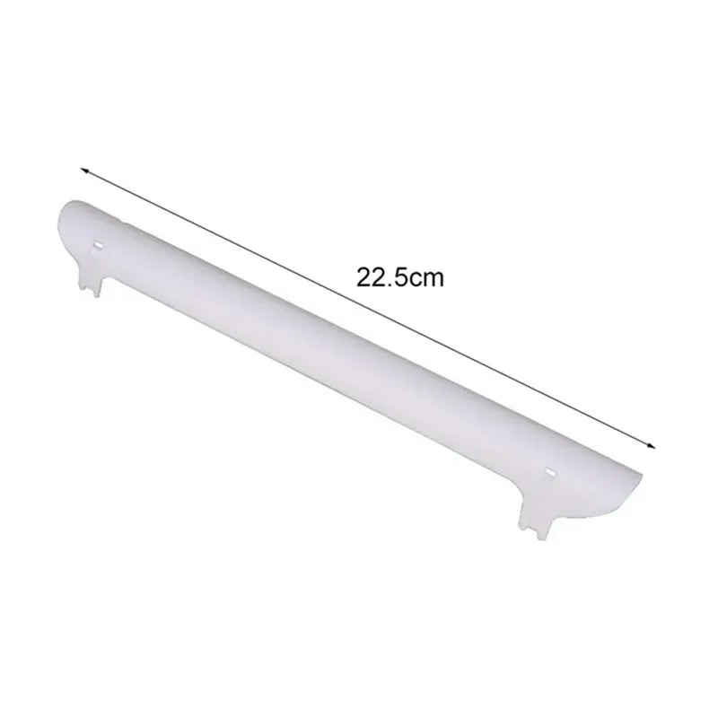 a white plastic shelf with a white background