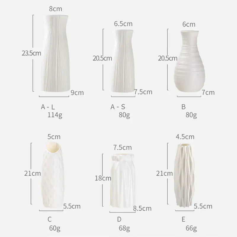 a line of white dresses