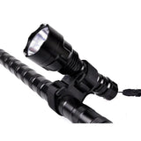 a flashlight with a flashlight attached to it