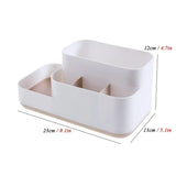 a white plastic storage box with two compartments