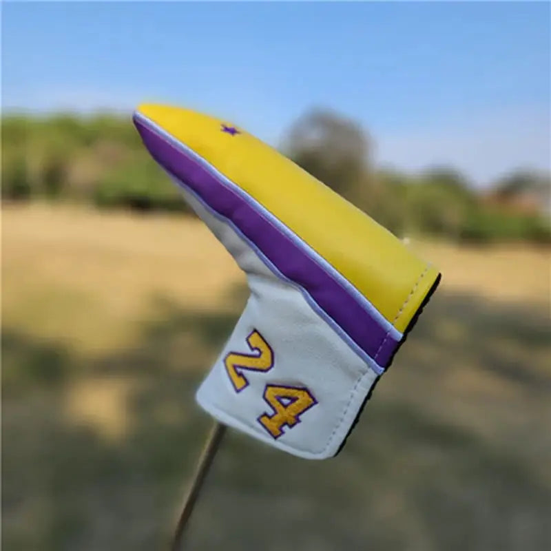 a close up of a golf club head cover with a number 24 on it