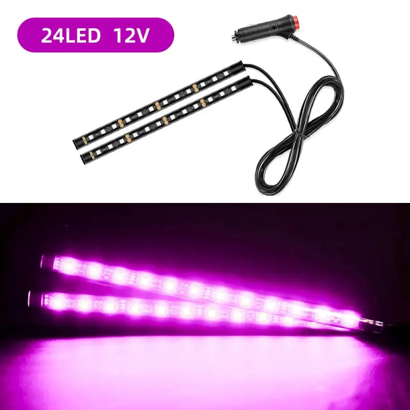 2x 24led 12v led strip light for car truck boat boat boat