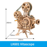 the wooden model of a camera