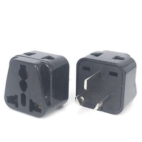 two black plugs on a white background