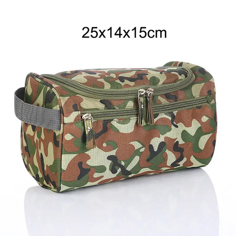 a camouflage camo bag with a zipper closure