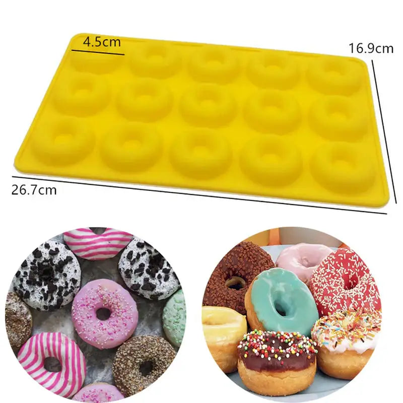 a close up of a tray of donuts with different toppings