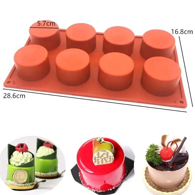 a close up of a cake pan with a number of cakes in it