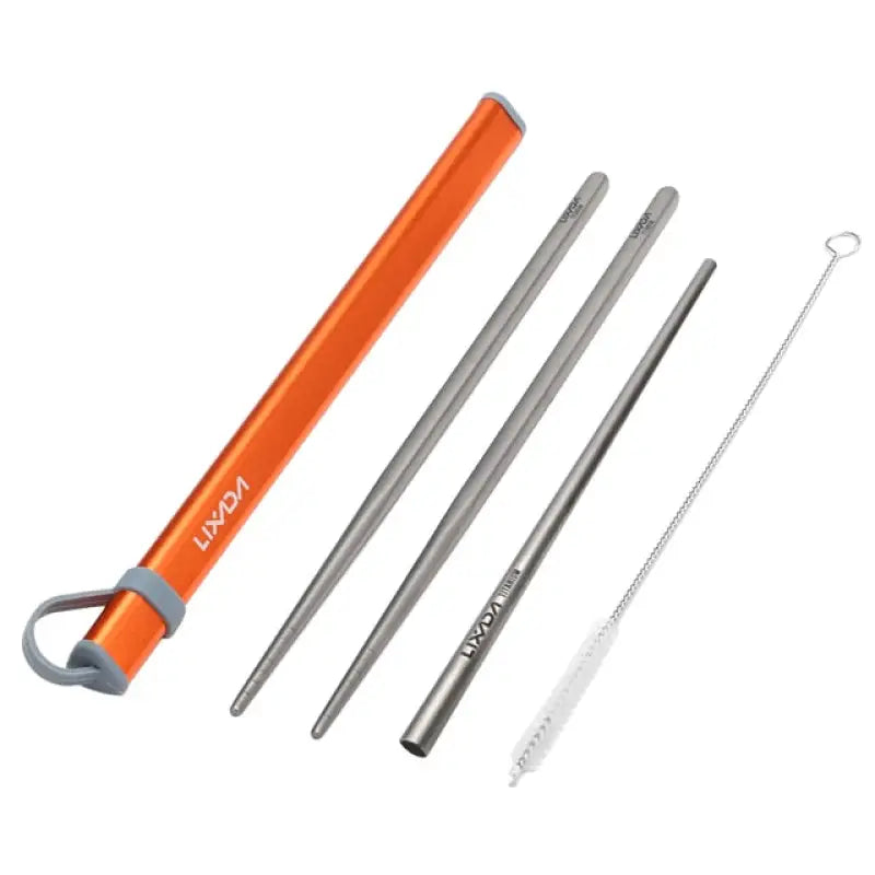 the orange and silver tool set