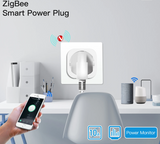 Tuya Zigbee Smart Power Socket 16A with Energy Monitor - WiFi Contol via SmartLife Google Alexa Apps