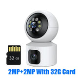 2mp + 2mp with 32g card wifi ip camera