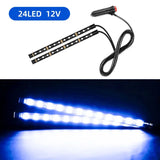 2pcs 24leds led car interior light strip light for toyota