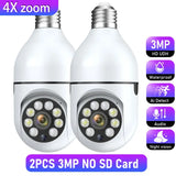 2pcs 3mp no sd card wireless cctv camera with night vision