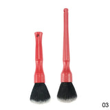 2pcs red plastic handle brush for car truck truck