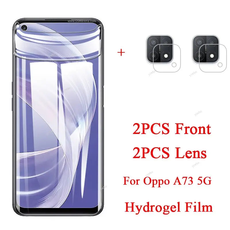 2pcs front 2pcs lens for oppo a7 5g hydrogel film