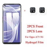 2pcs front 2pcs lens for oppo a7 5g hydrogel film